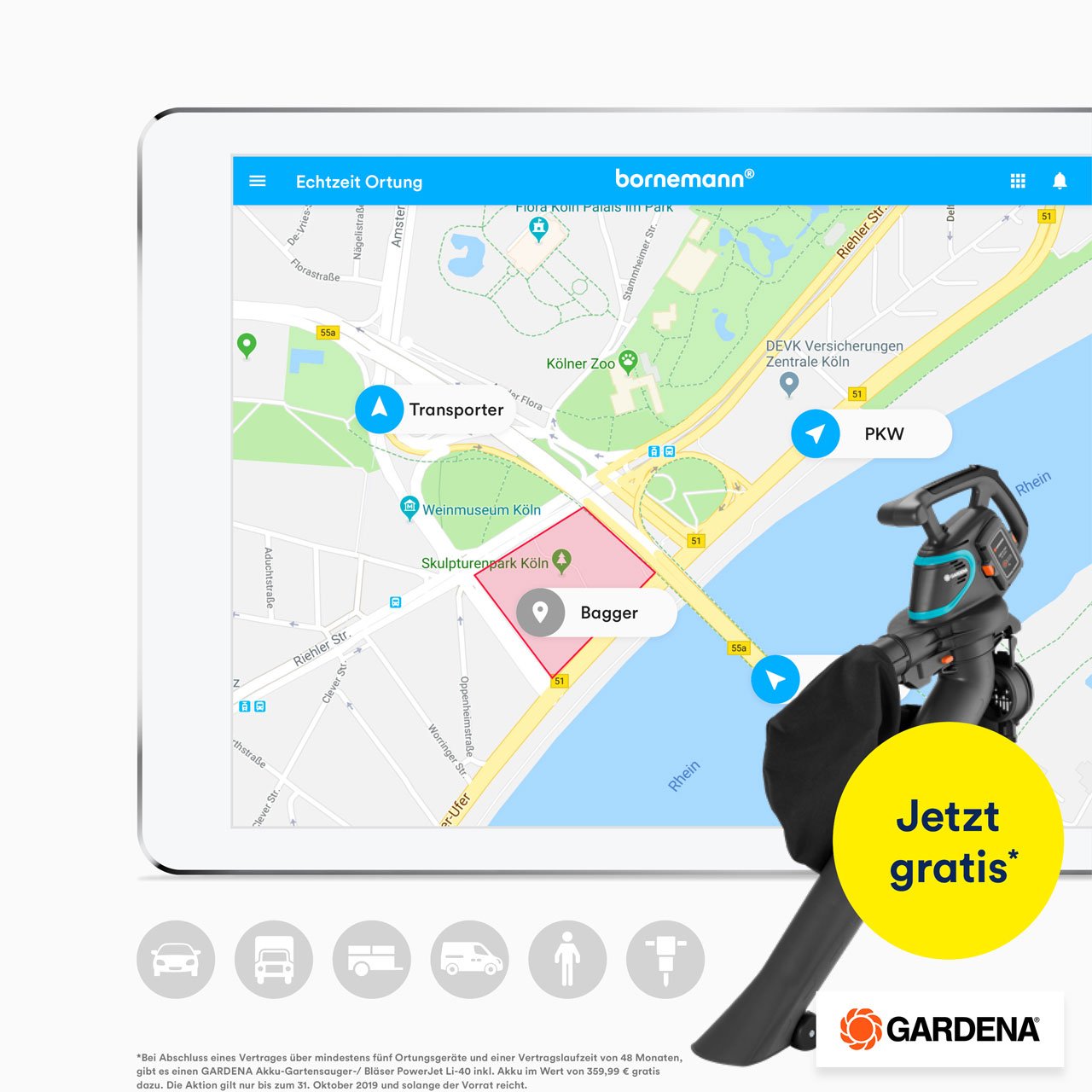 gps fahrzeugortung laubsauger aktion